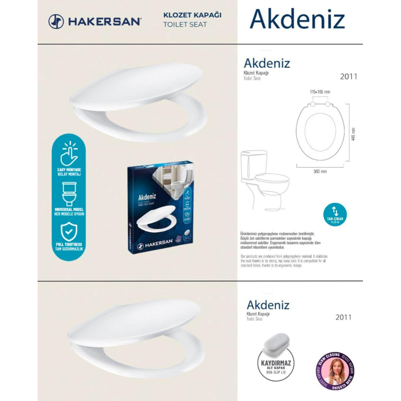 HAKERSAN KLOZET KAPAK