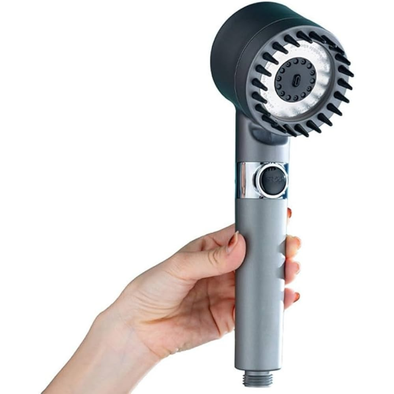 DUŞ BAŞLIĞI MASAJLI SİYAH-GRİ