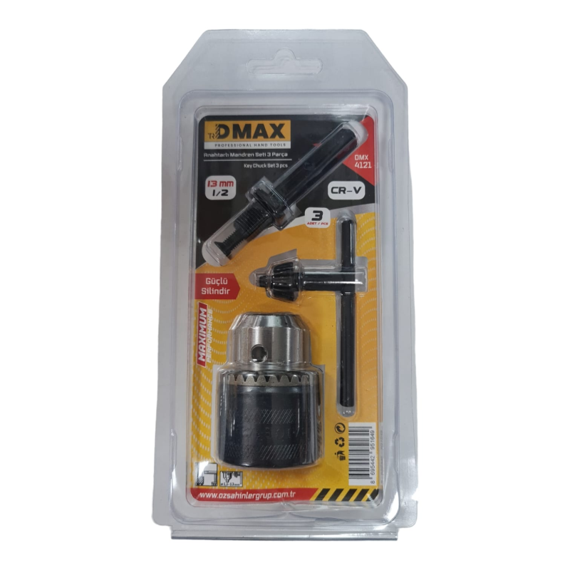 DMAX ANAHTARLI MANDREN SETİ 3 PARÇA DMX4121