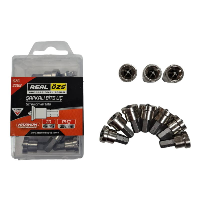 DMAX BİTS UÇ ŞAPKALI PH2 25 MM*20 DMX2299