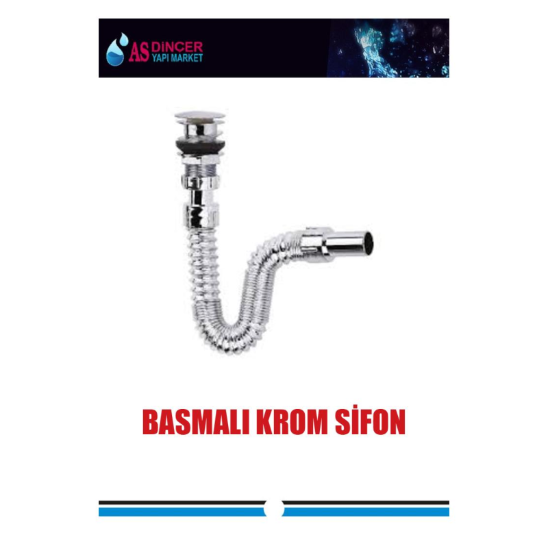 KROM BASMALI SİFON