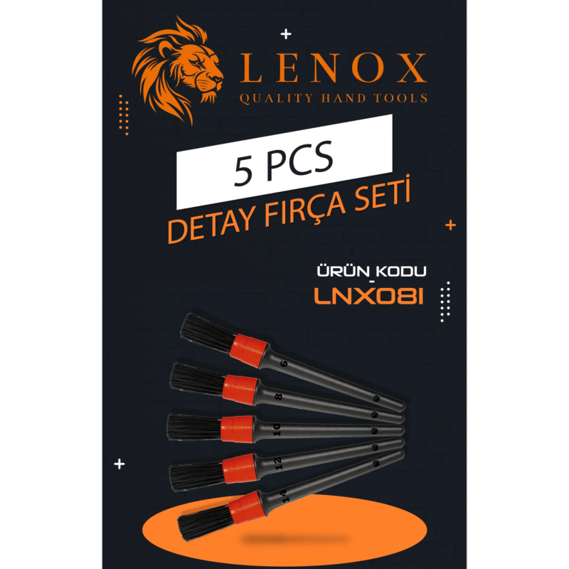 LENOX 5 Lİ ARAÇ DETAY FIRÇA LNX081