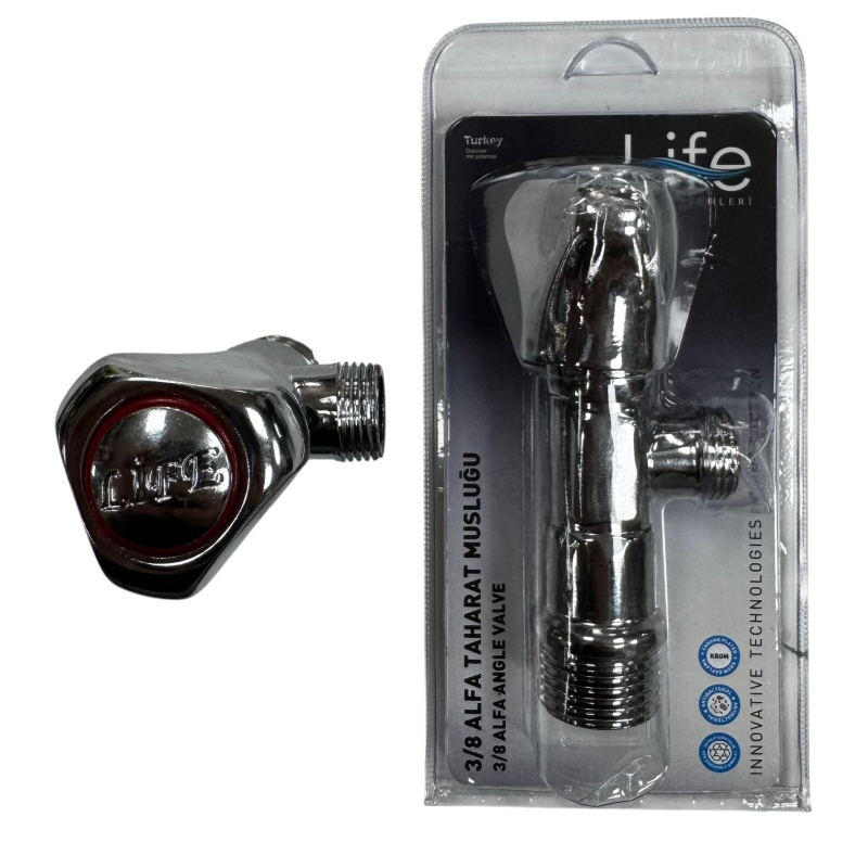 LİFE 3/8 ALFA TAHARET MUSLUK BLİSTERLİ