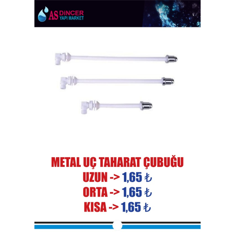 TAHARET ÇUBUK KROM UÇLU