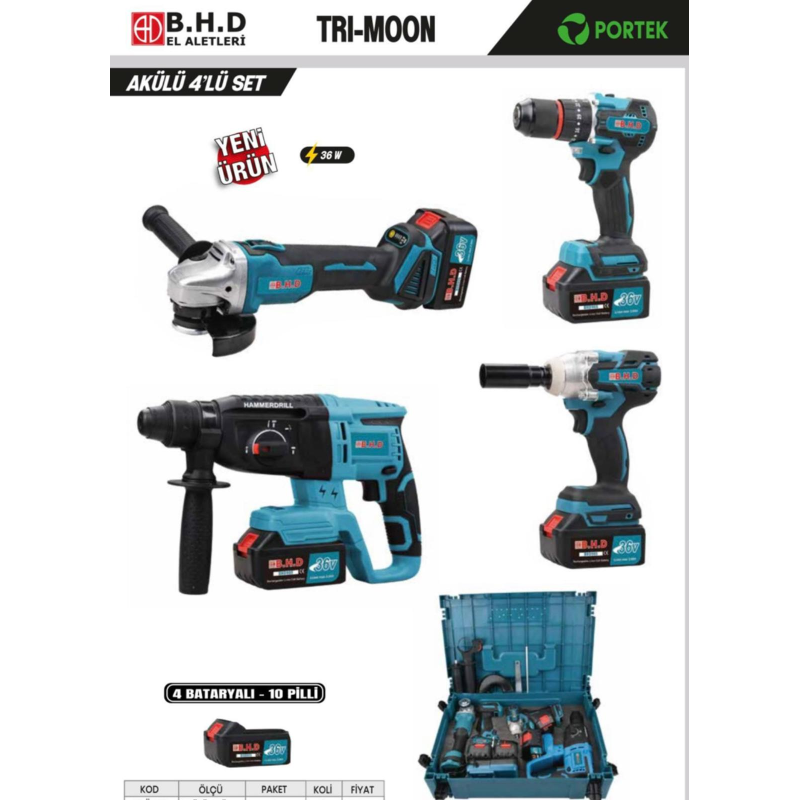 BHD 4 LÜ FULL ŞARJLI SET