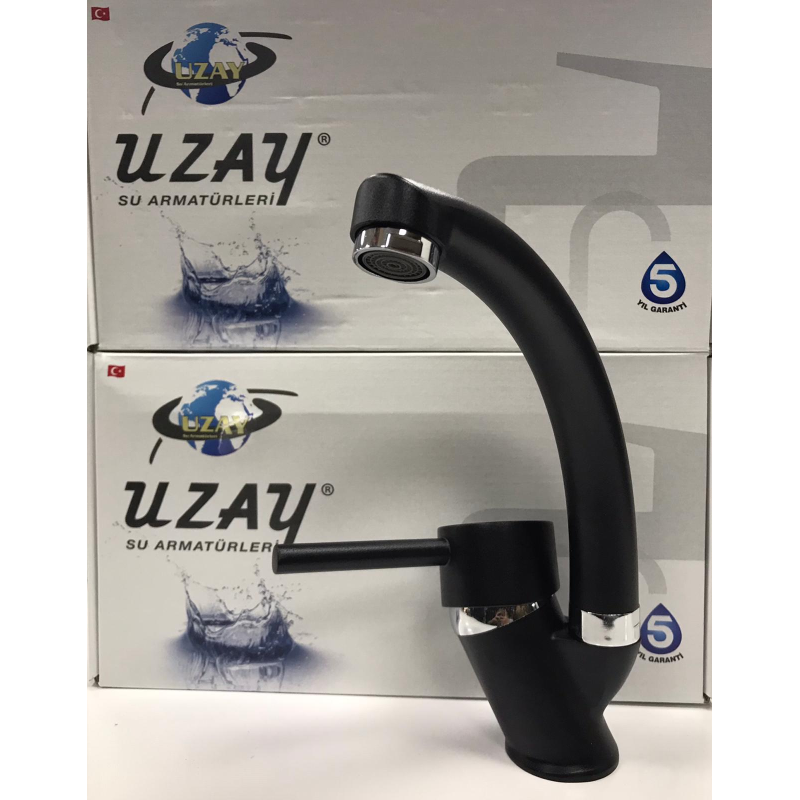 UZAY ÇUBUK SİYAH LAVABO BATARYA