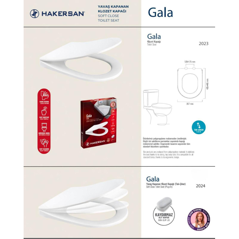 HAKERSAN GALA KLOZET KAPAK