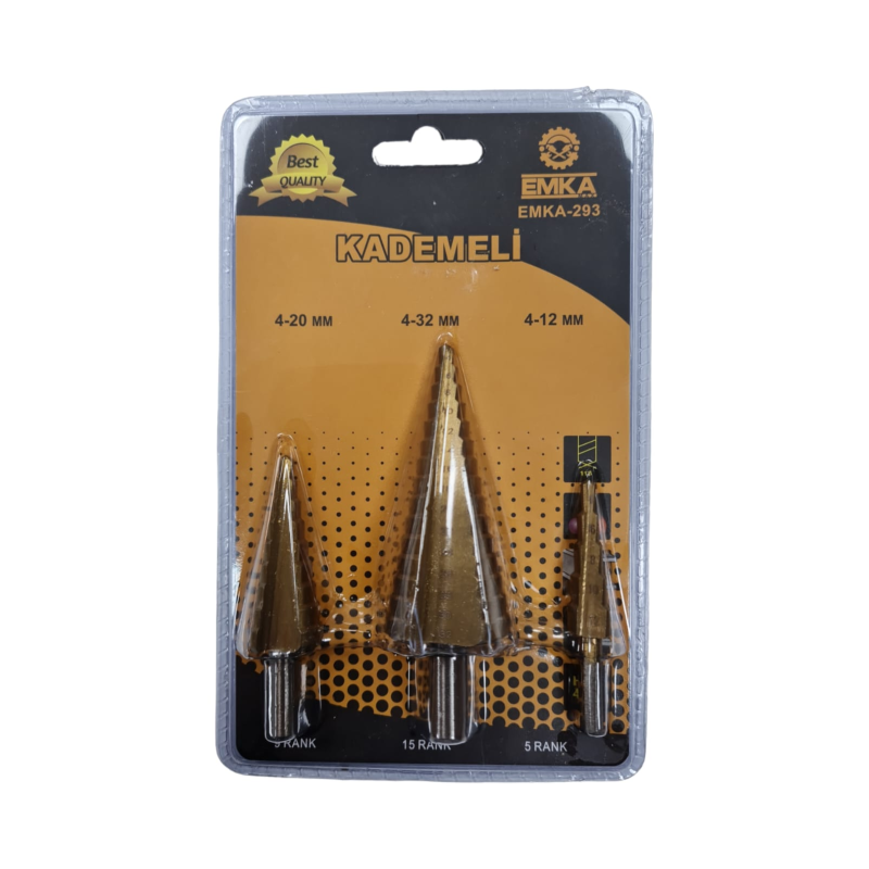 KADEMELİ MATKAP UÇ SETİ 3 PARÇA 5293